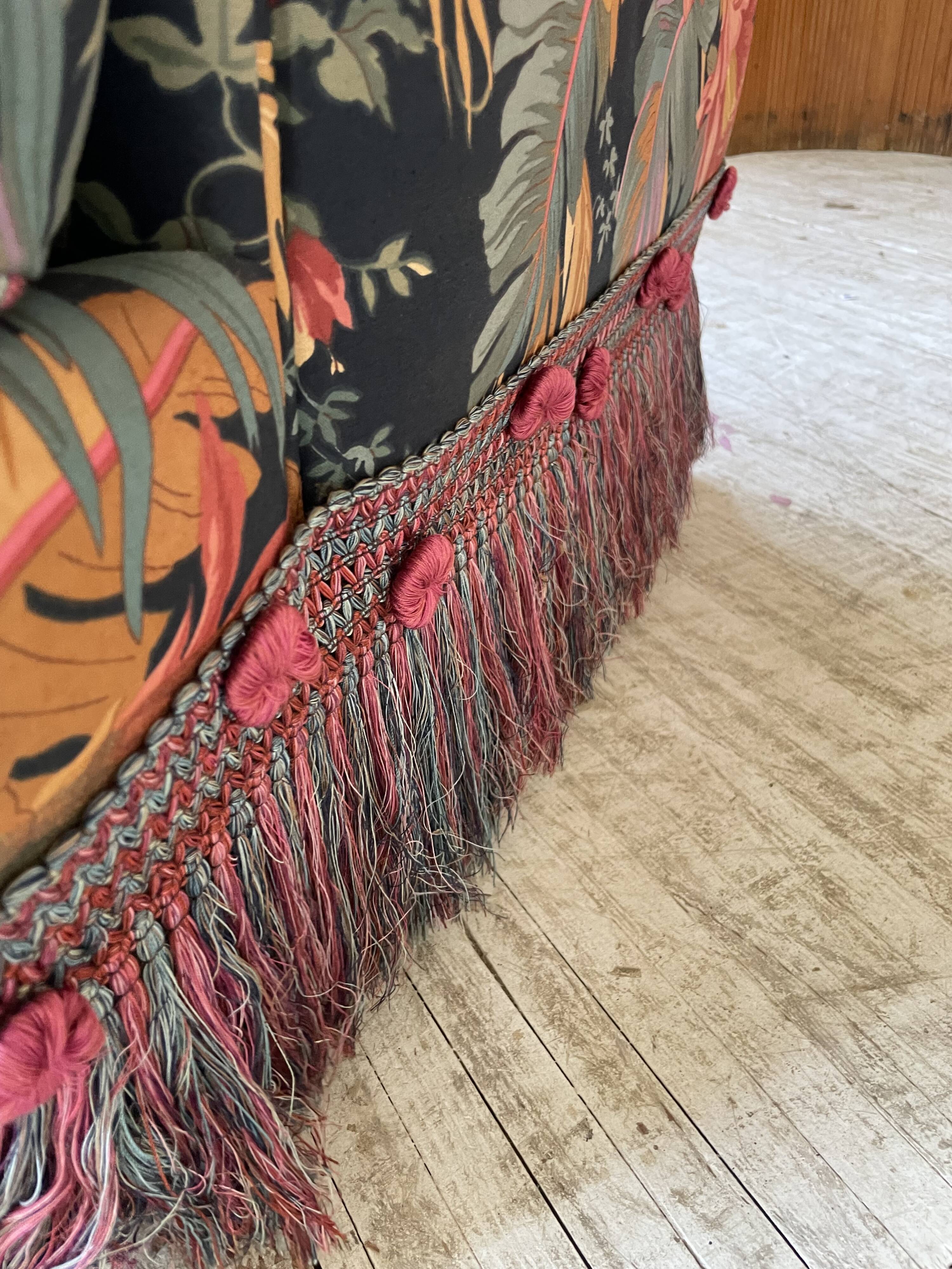 Jean Roche flowered armchair with armrests