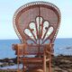 "Emmanuelle" armchair (Peacock chair) in rattan, 20th century