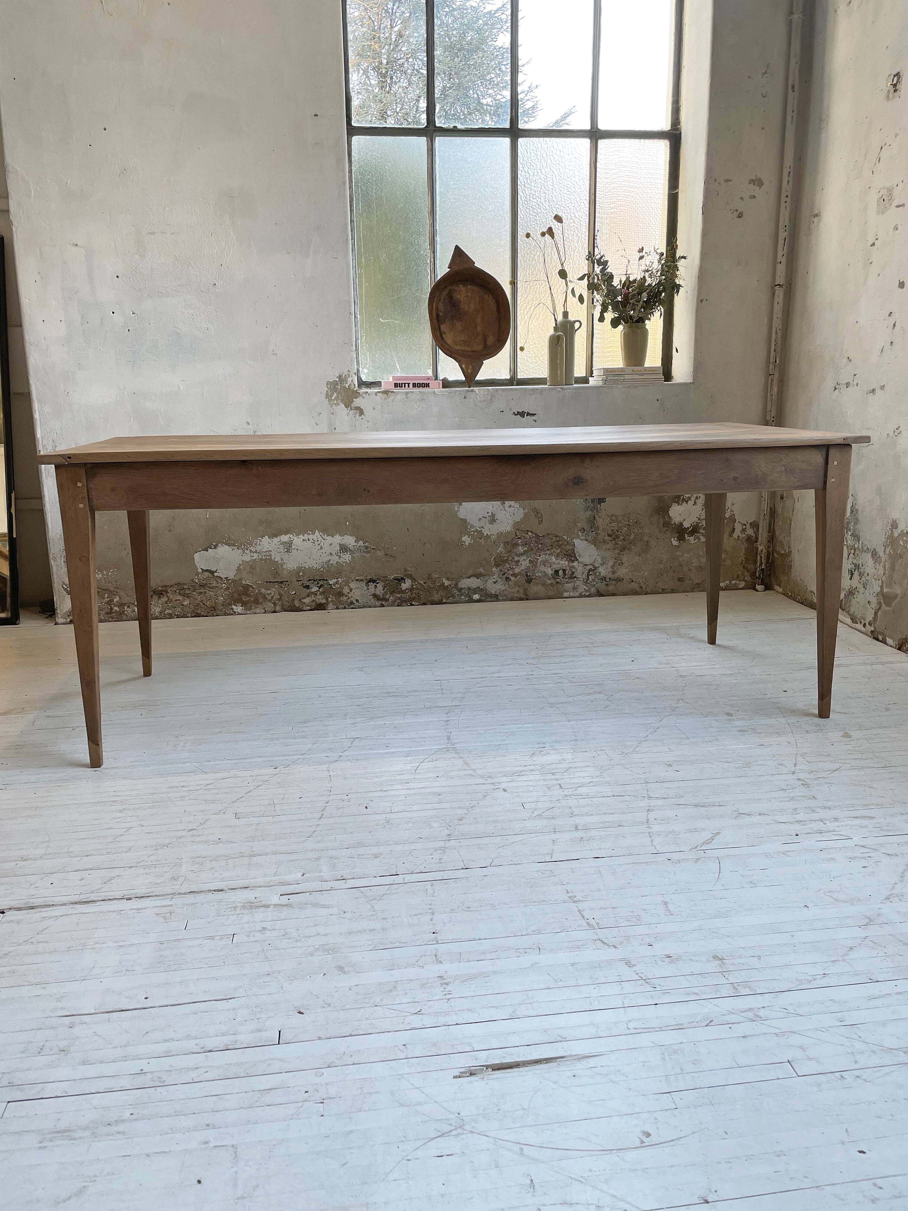 2m oak farm table