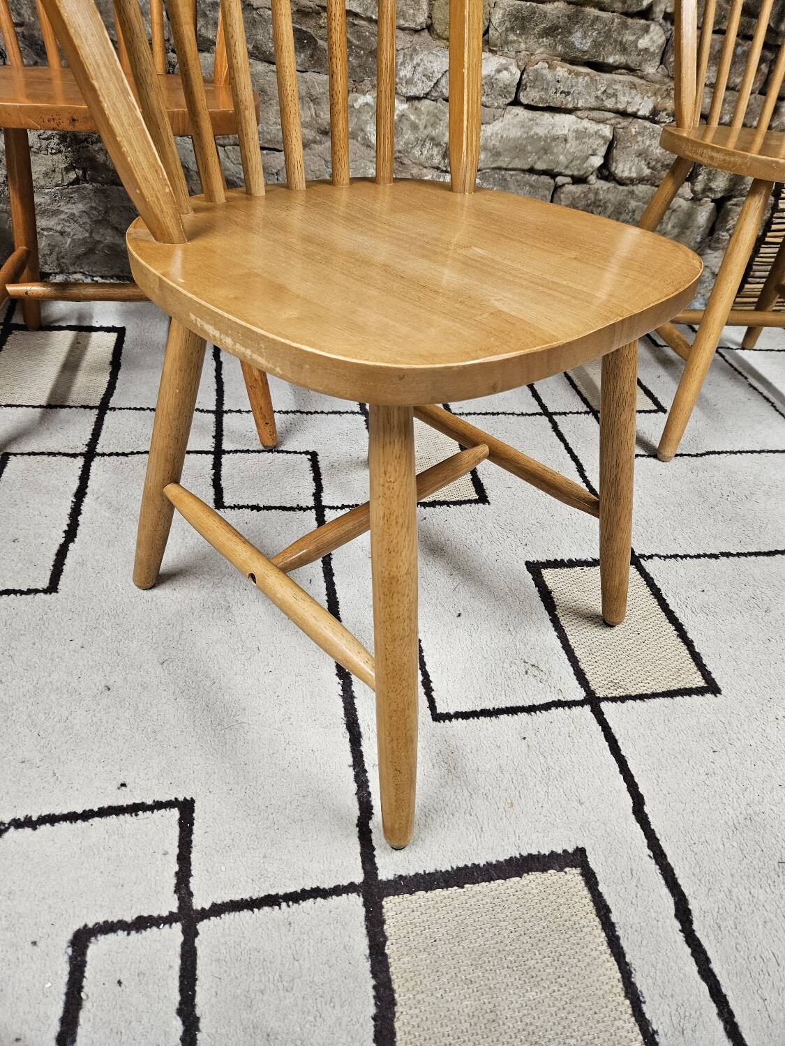 Set of 4 vintage Danish bar chairs