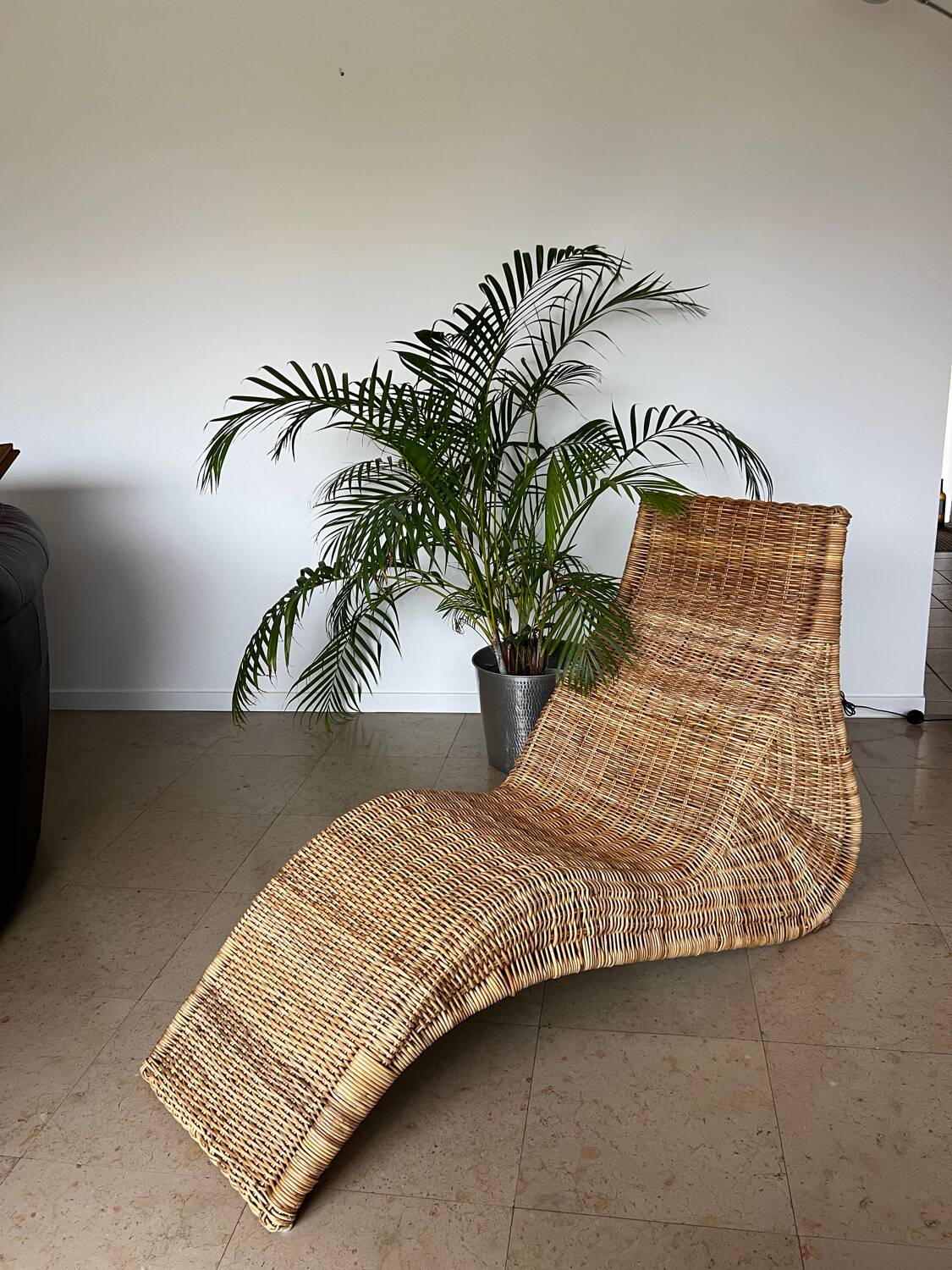 Chaise longue rotin IKEA karlskrona vintage par Karl malmvall Selency