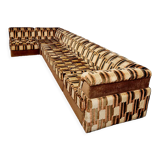 Midcentury modular sofa Laauser vintage 'Earth tones'
