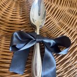 Set of 6 silver metal spoons