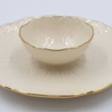 Vintage porcelain dish Lenox USA aperitif or entremets leaves in slight relief