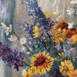 Tableau bouquet de fleurs par raymond charlot