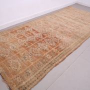 Peach Vintage Moroccan Rug 164 x 376 cm - Berber Wool Rug - Handmade Rug