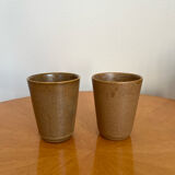 Set of two glasses cups in Digoin stoneware