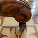 Round pedestal table, central foot and marble top, nineteenth °