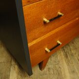 Convenient feet compass wood tinted teak 1950