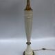 1960s laurel greek key ceramic brass table lamps hollywood regency neoclassical