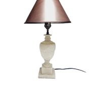 Art Deco alabaster bedside lamp, Belgium, 1950s