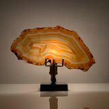 Vintage night light lamp with its agate slice diffuser