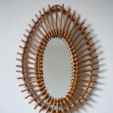 rattan mirror 42x60cm