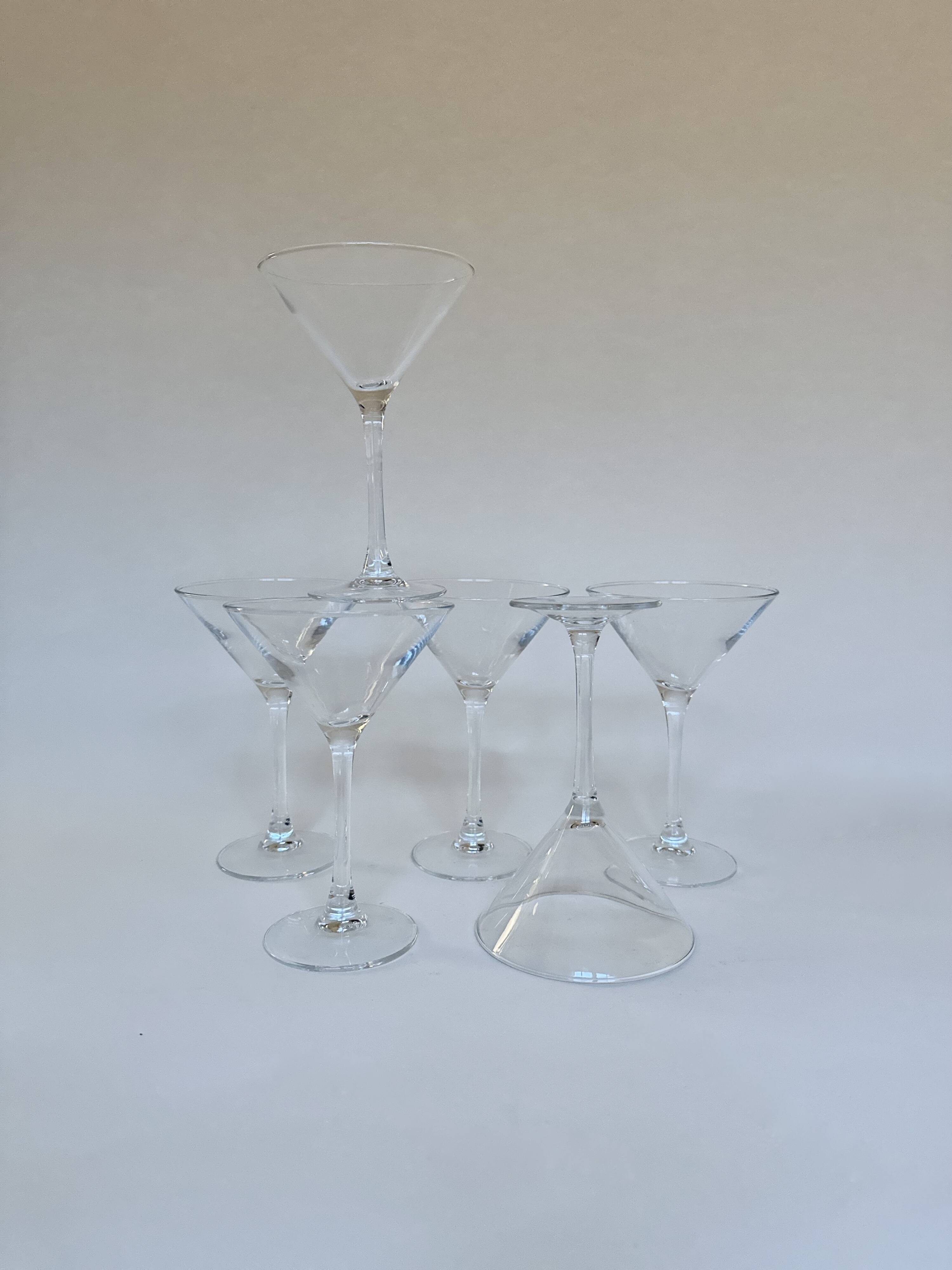 Set de six verres à martini