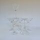 Set of six martini glasses