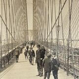 Photographie ancienne stereo, stereograph, luxe albumine 1903 Pont de Brooklyn, New-York