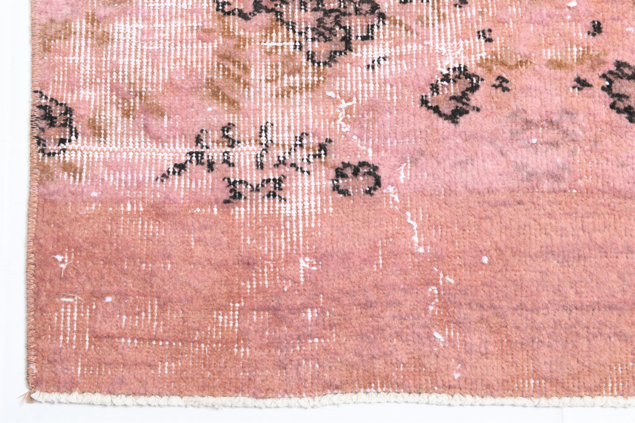 2x9 Pink Floral Vintage Runner Rug