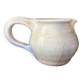 Enamelled and signed stoneware pot, French work 1950