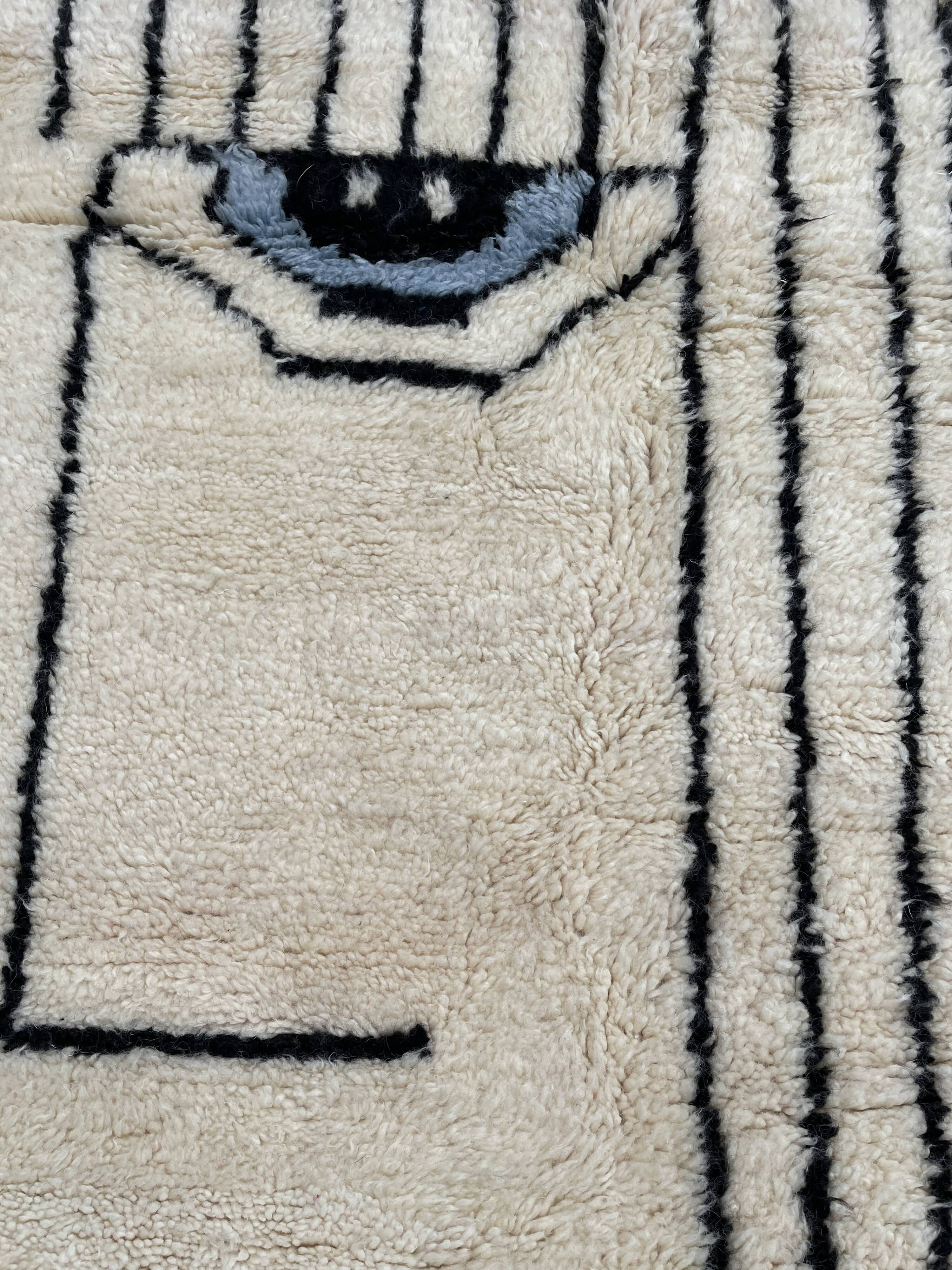 Tapis berbere moderne en laine, beni ouarain