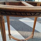 Gueridon ancien style louis xvi avec plateau marbre