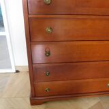 Louis Philippe style chest of drawers in cherry wood