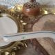 Ancienne pelle à tartes, gateaux demi-porcelaine K&G Luneville France motifs floraux