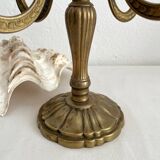 Antique brass candlestick holder with 5 lights