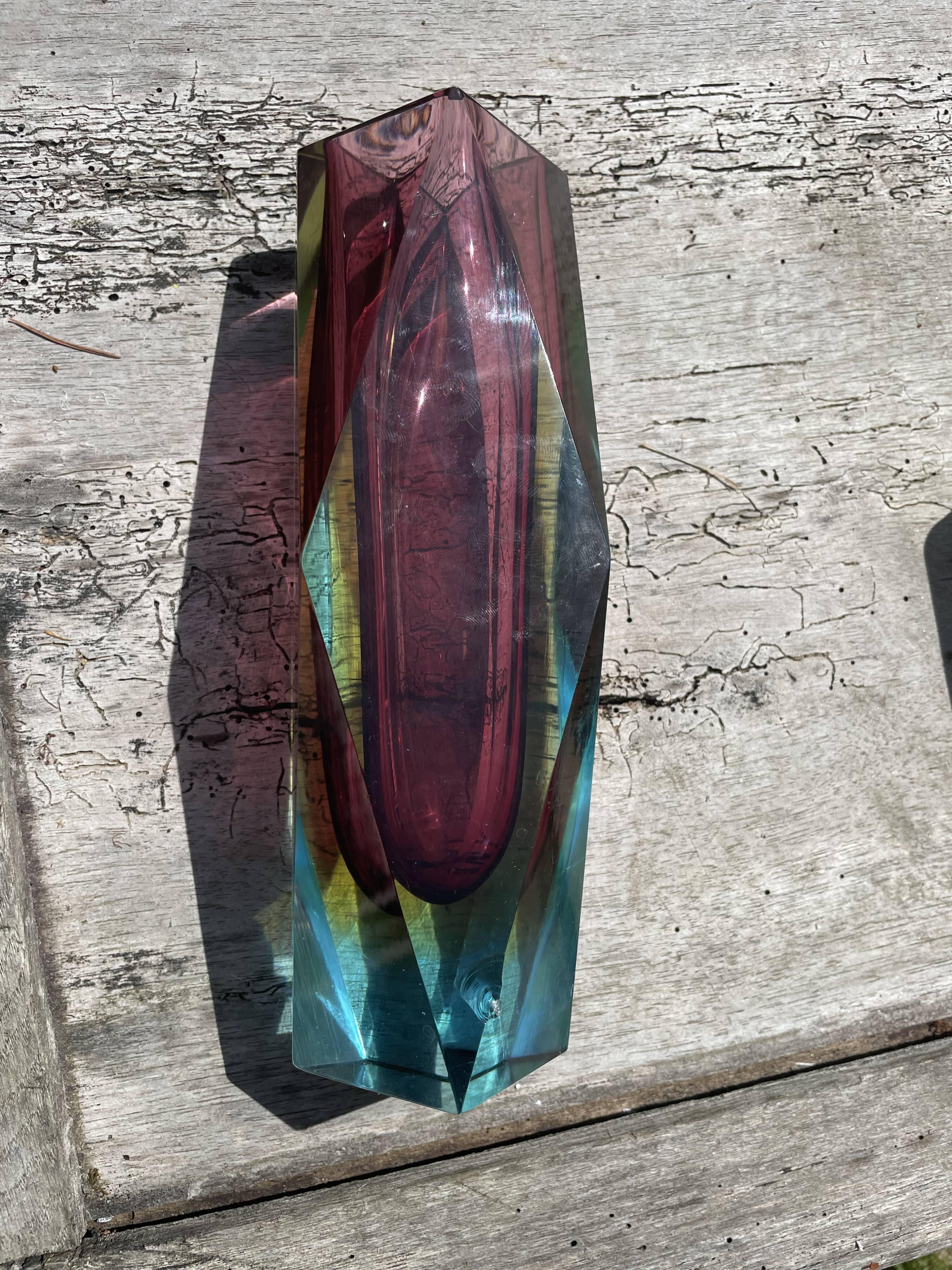 Vase Murano Sommerso vintage 60'