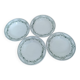 Lot 4 soup plates Badonviller France iron earth numbered 2120