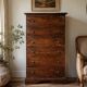 Beech Seven-Drawer Tall Chest, 1970s