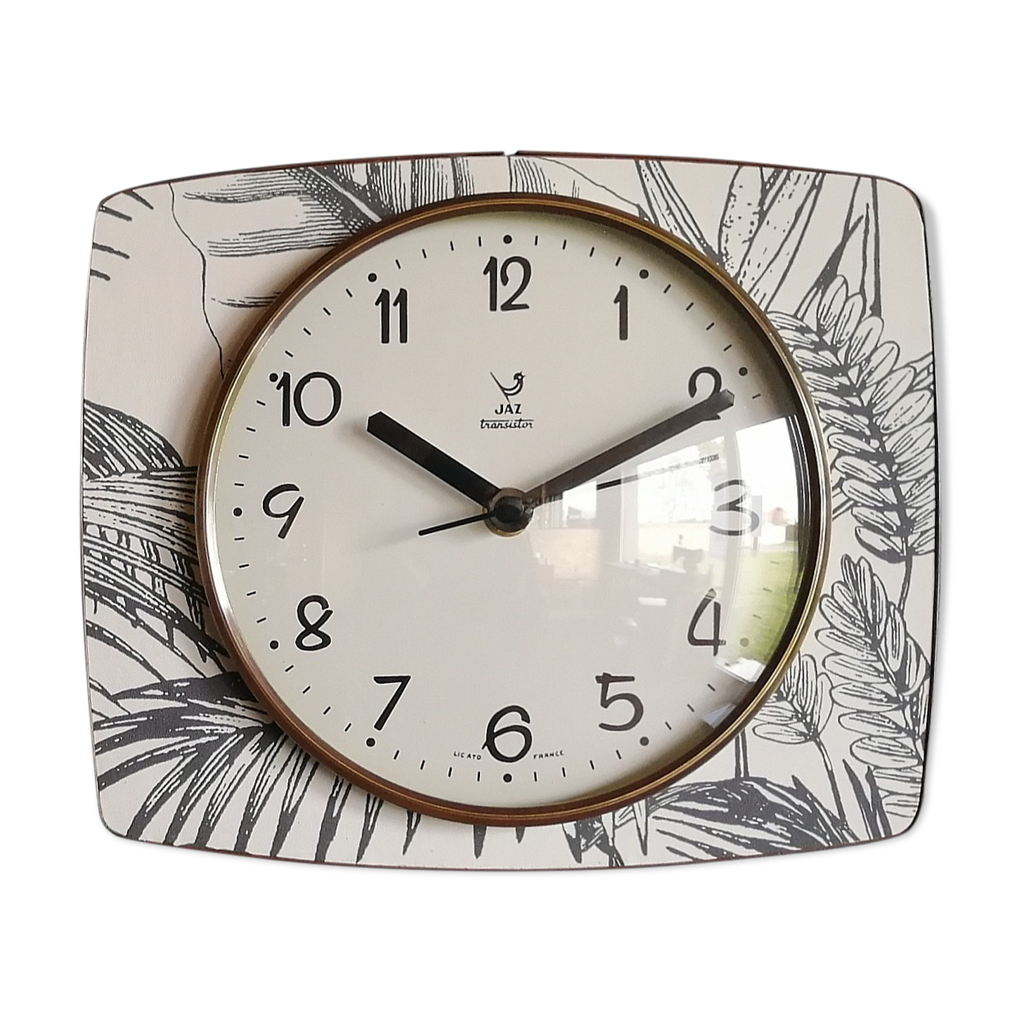 Vintage silent wall clock "Jaz Spring"