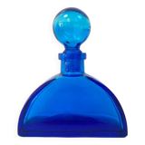 Grand flacon / vase / carafe en verre bleu cobalt