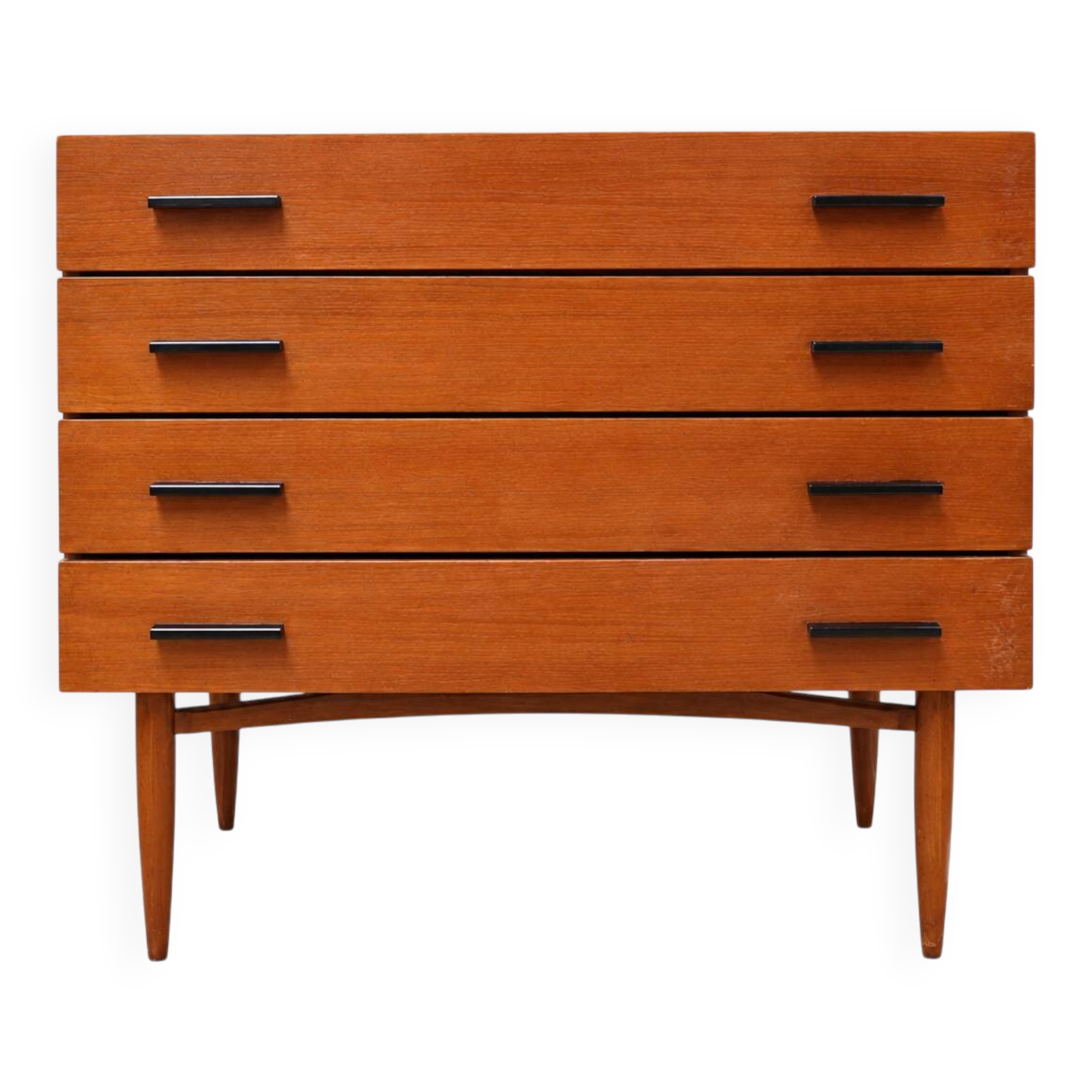 Commode vintage – commode en bois avec 4 tiroirs des années 60