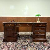 Classic English Desk with Green Inlay