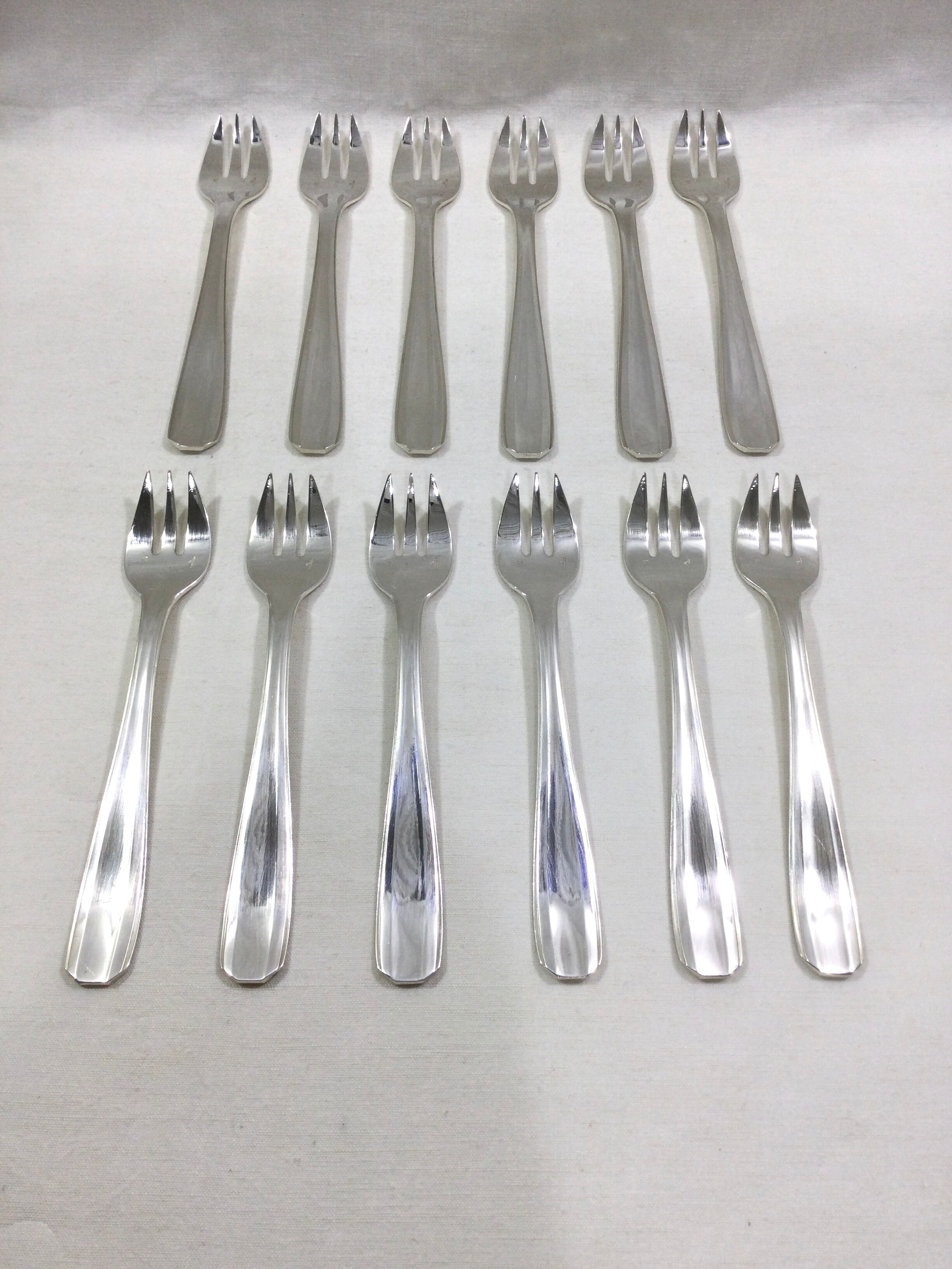 12 fourchette à huître art deco Alfenide Christofle
