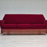 1970s, Danish 3 seater sofa by Ryesberg Møbler, original condition, velour fabric.