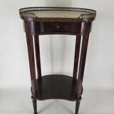 Side table bean in wood & marble