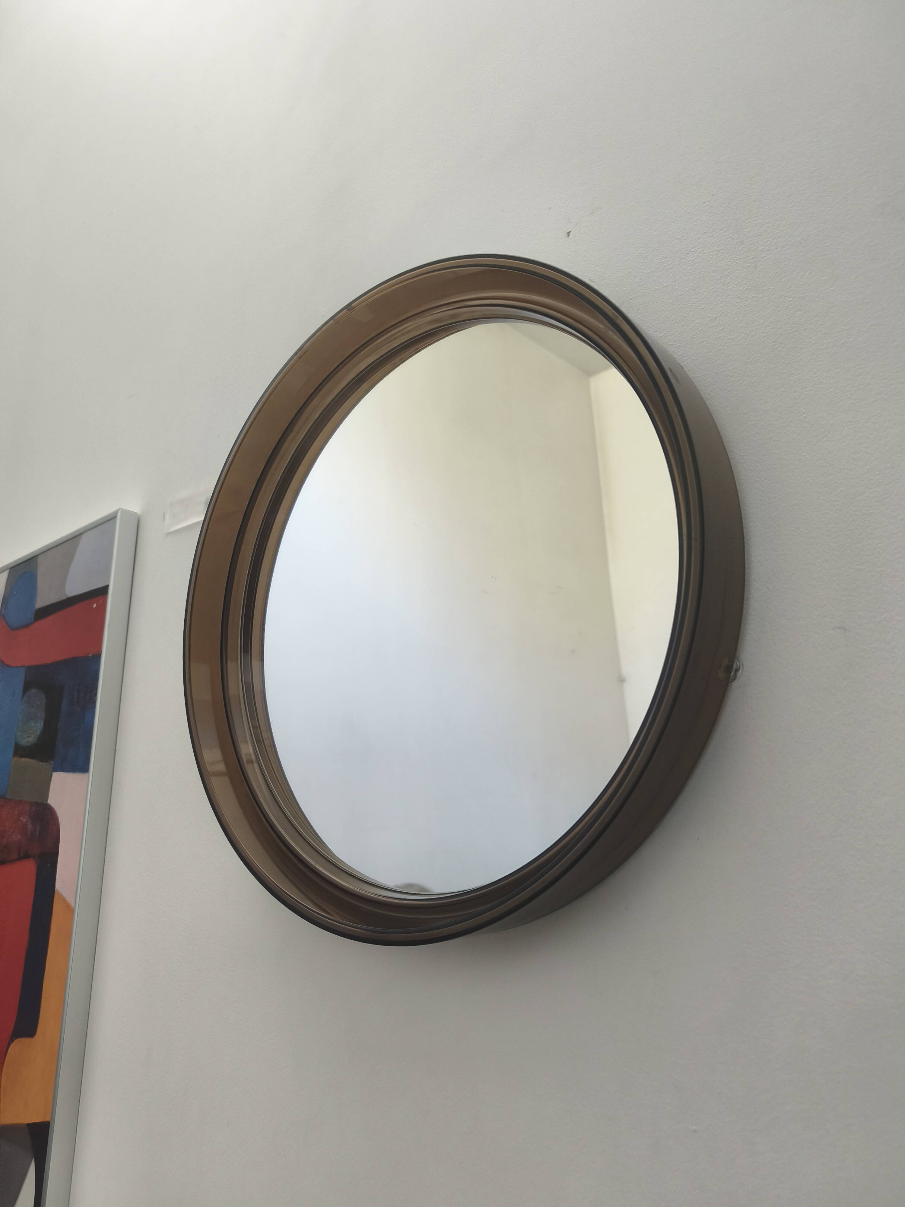 Miroir Plexiglas fumé par Gilac 1970s
