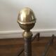 Pair of old cast iron and brass channels