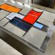 Vintage 70's chrome ceramic coffee table antonio de nisco for juliette belarti
