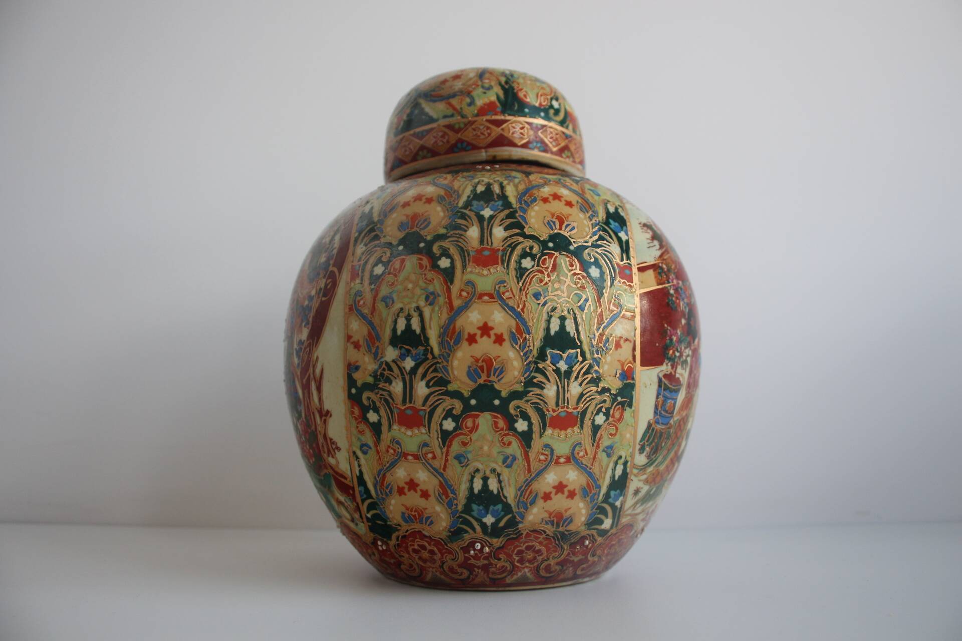 Chinese Porcelain Ginger Jar, Satsuma, 1970's.