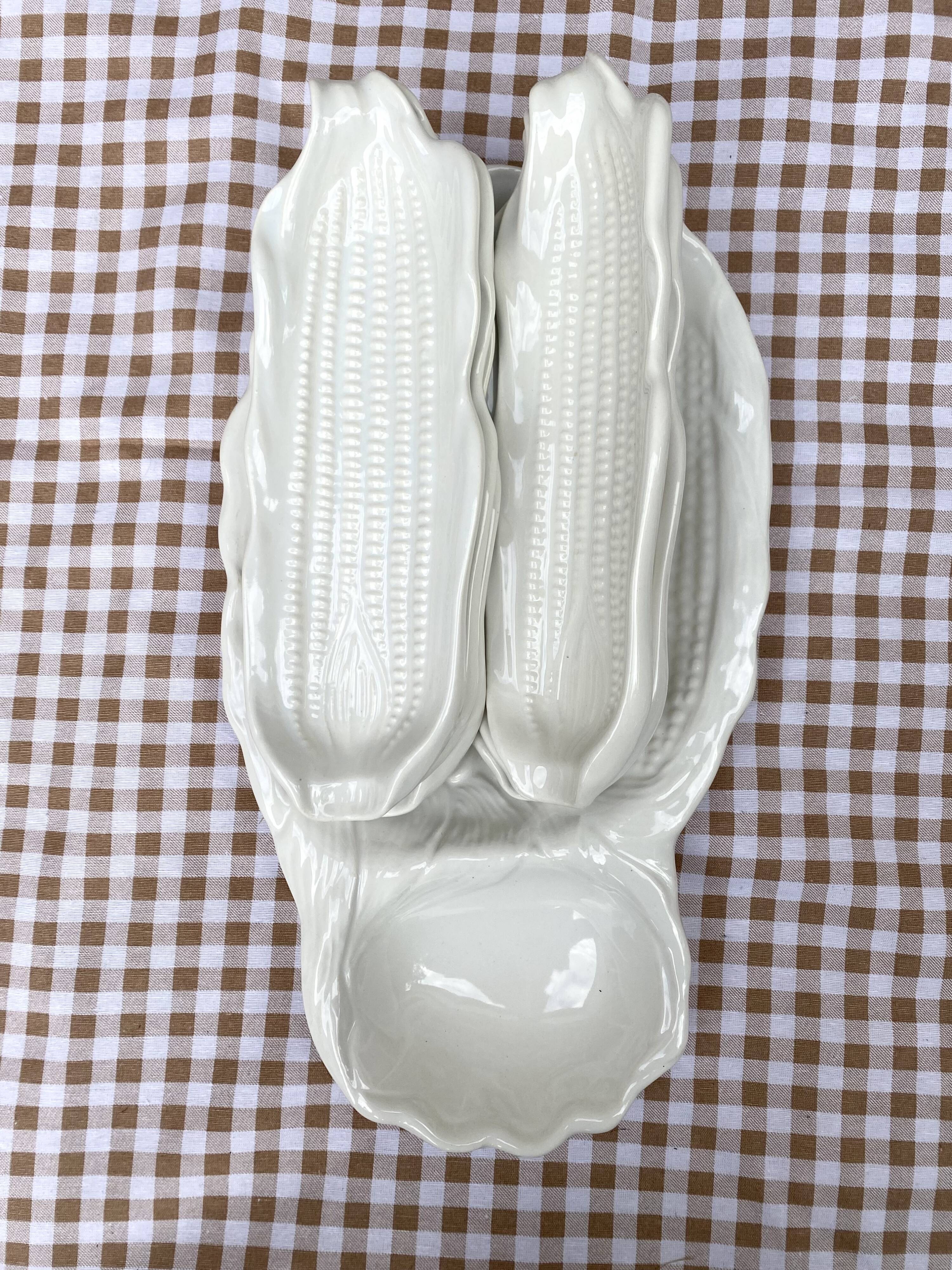 Vintage ceramic corn service from the USA