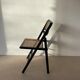Chaise pliante cannée des années 80