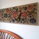1970s wall tapestry with large multicoloured flowers