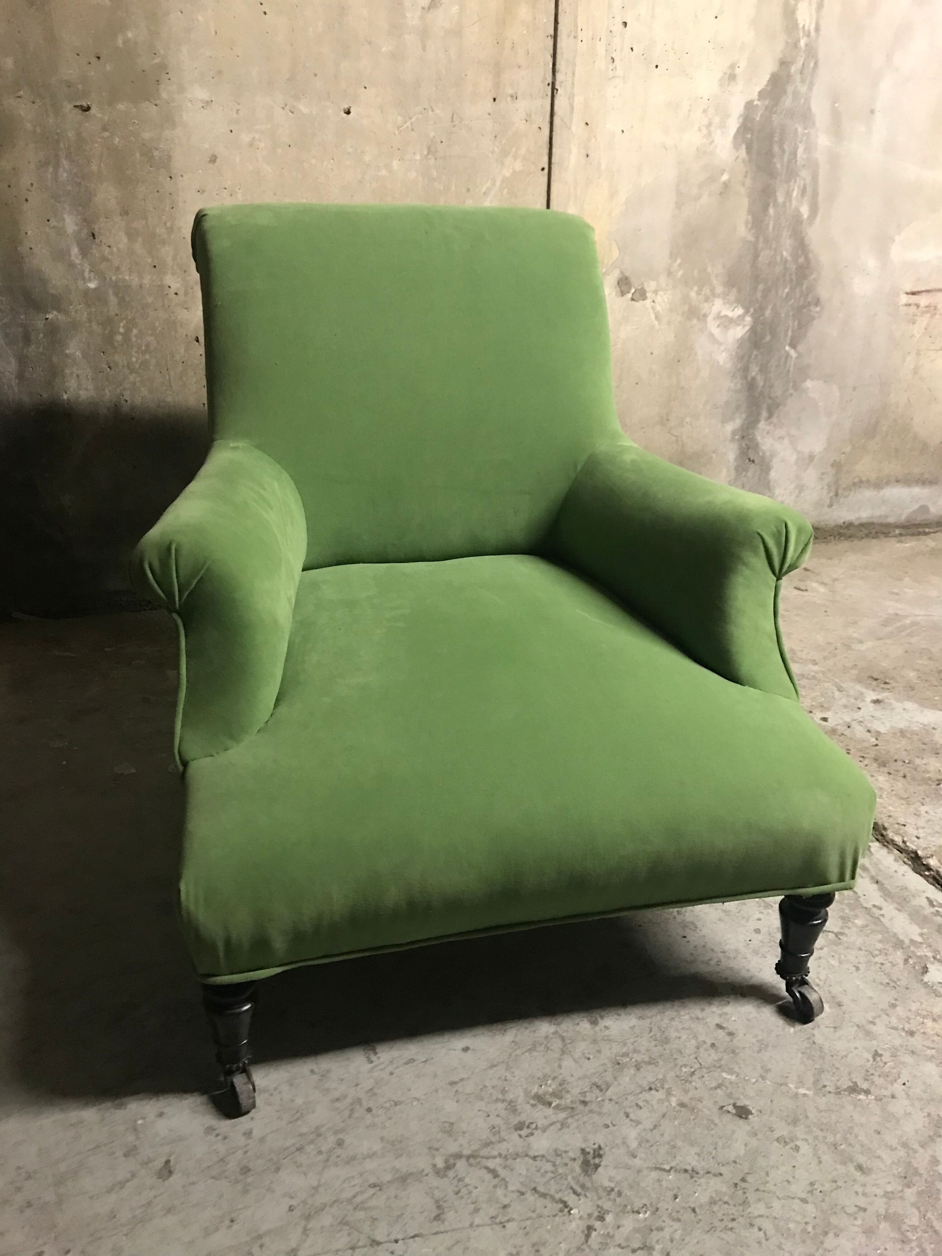 Fauteuil  Napoléon III vert