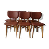 Suite of 6 vintage chairs