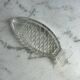 Moulded glass dish — Fish shape, raised scales