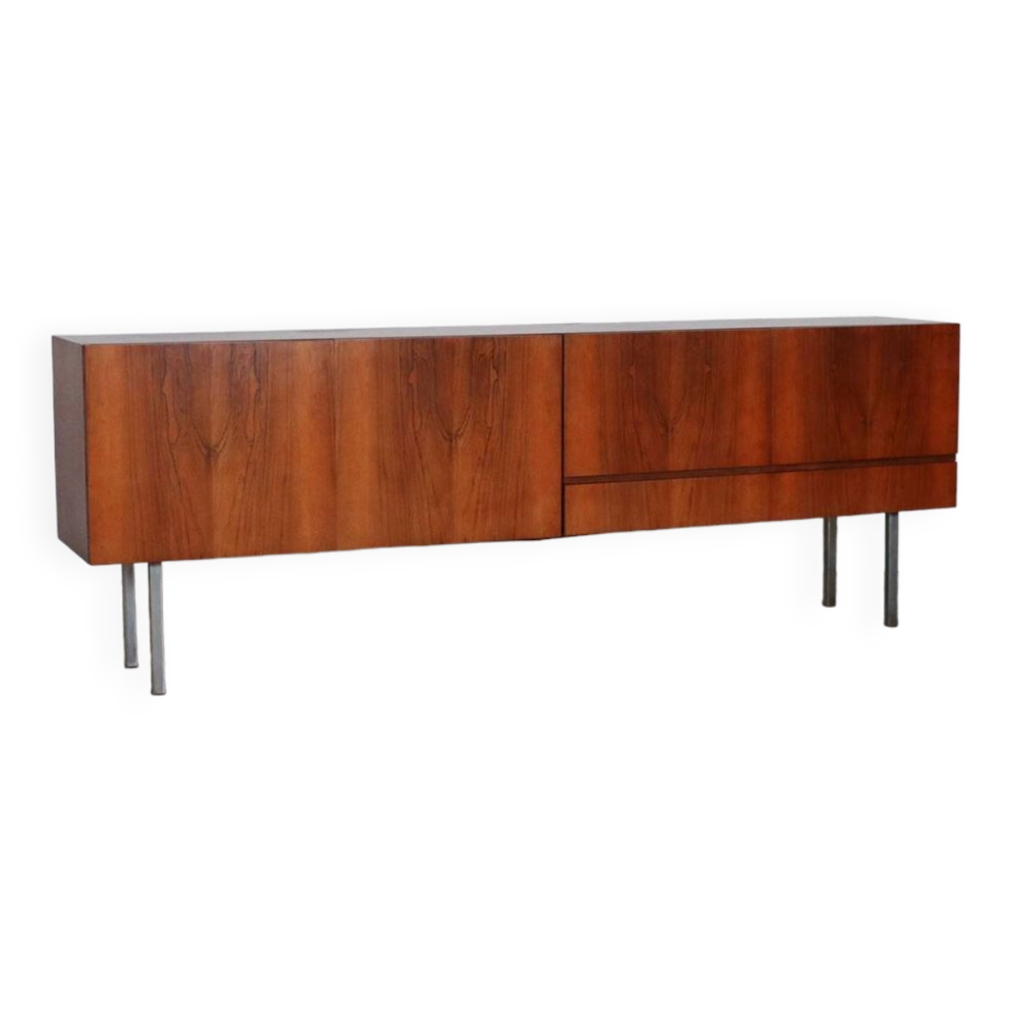 Midcentury Modern Sideboard With Chrome Legs, 1970s
