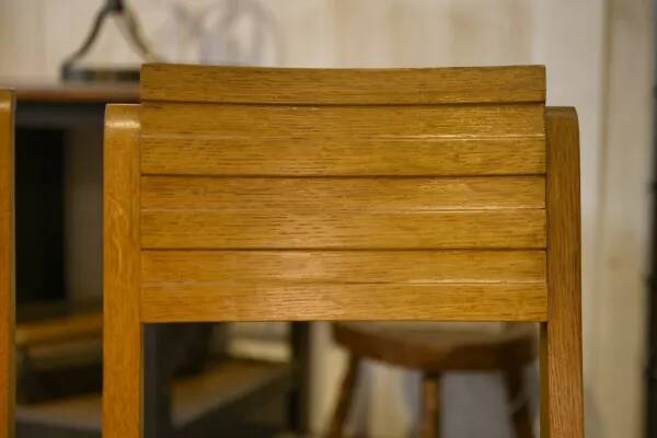 Set of 6 oak chairs by Gaston Poisson, 1940s