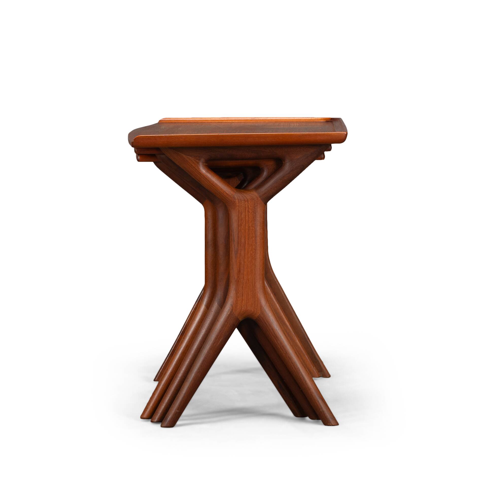 Set of 3 nesting tables by Johannes Andersen for CFC Silkeborg, 1960s